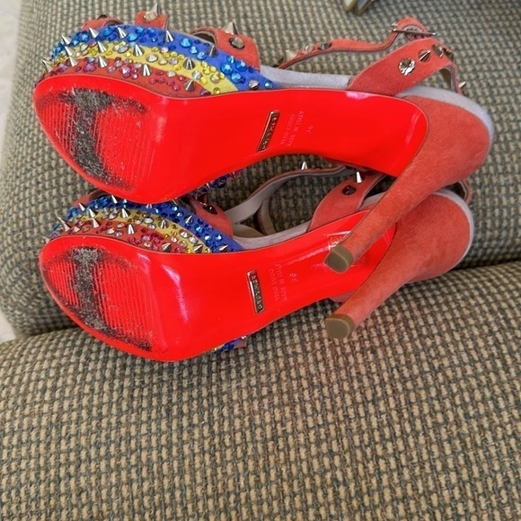 GREYMER leather swarovski crystals platform high size 36 - Picture 9 of 12